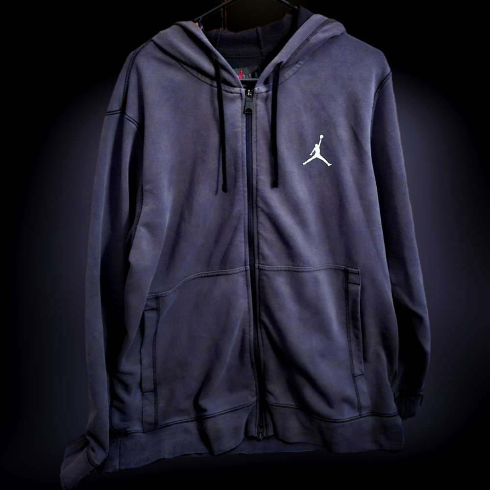 NIKE Jordan 23 Tech Sphere Full Zip Hoodie Jacket Mens Charcoal Gray Black XL